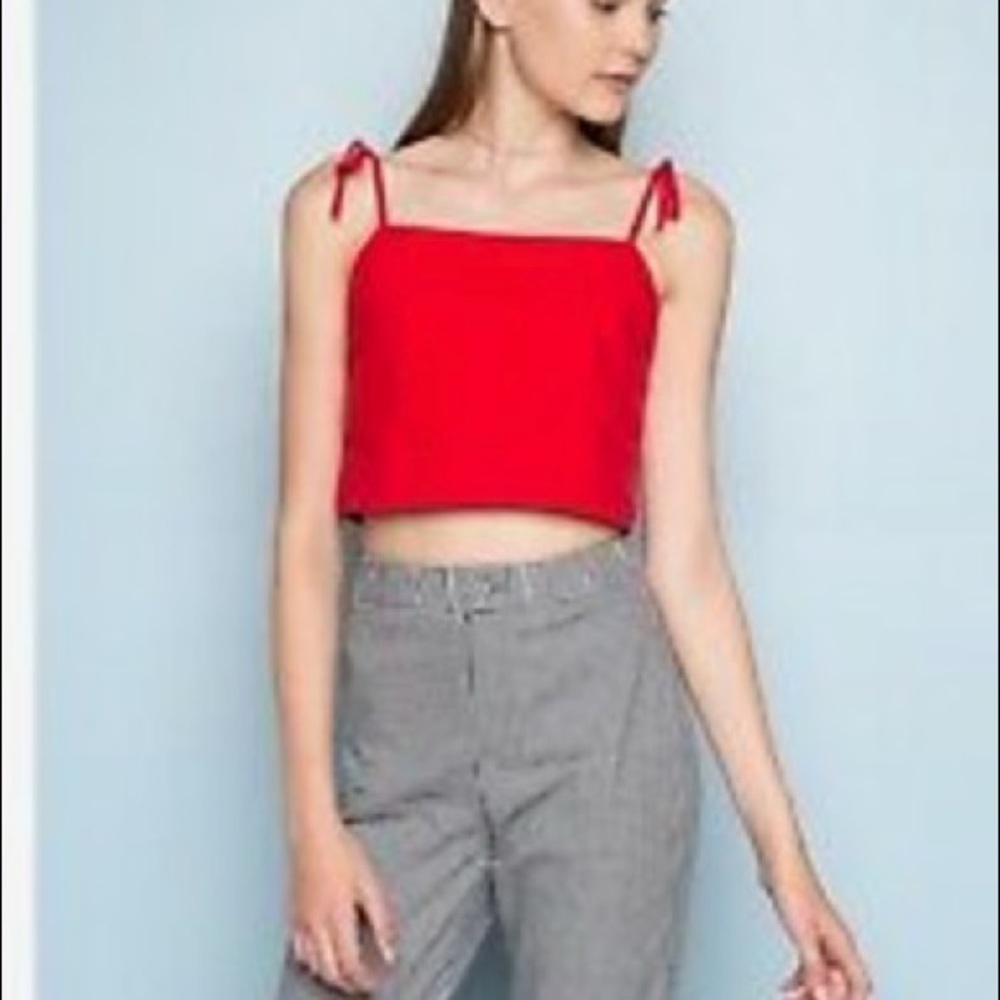 Red Brandy Melville Crop Top one size fits all
